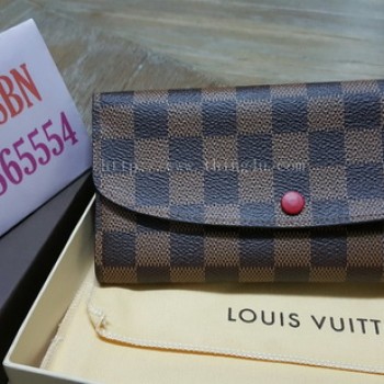 กระเป๋าสตางค์ Louis Vuitton Emilie Damier Ebene ของแท้