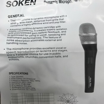 ไมค์โครโฟน ยี่ห้อ Soken