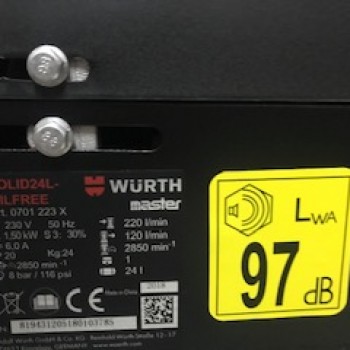 ปั้มลม WURTH compressor 24L ไม่ใช้น้ำมัน